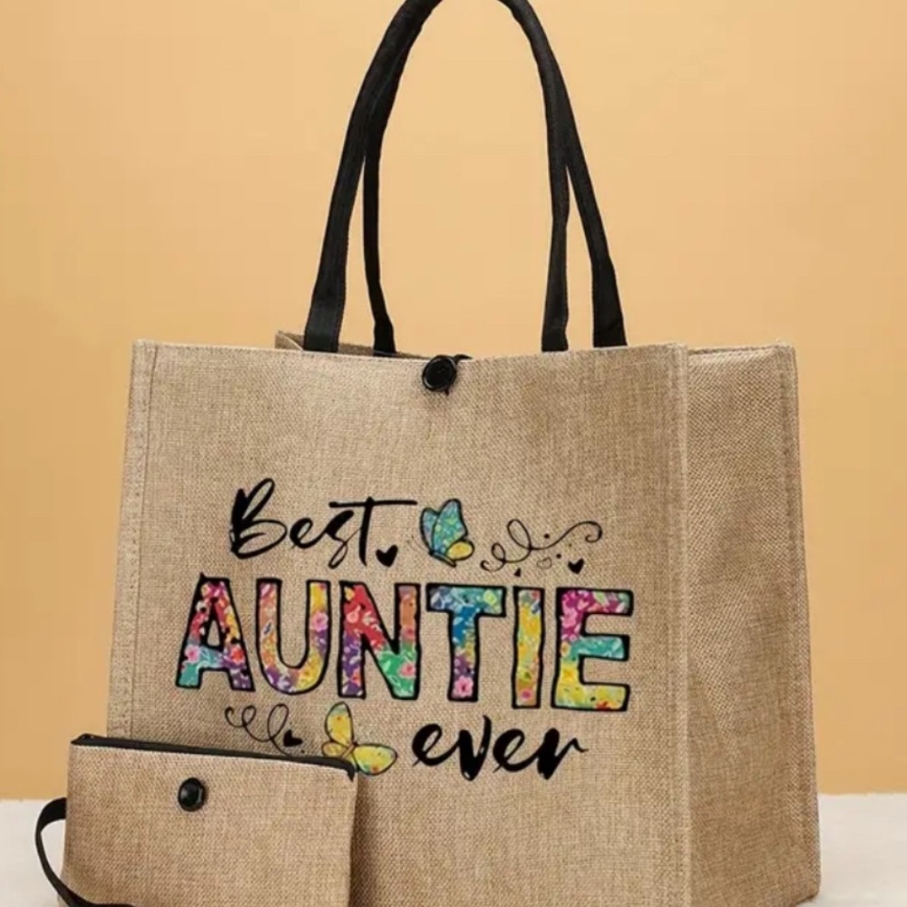 Stylish Tan Tote Bag with Pouch